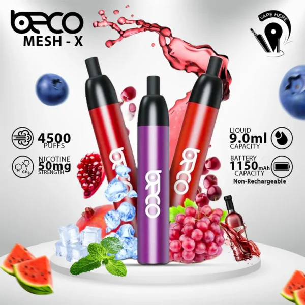 Beco Mesh X 4500 Puffs Disposable Vape Non-Rechargeable