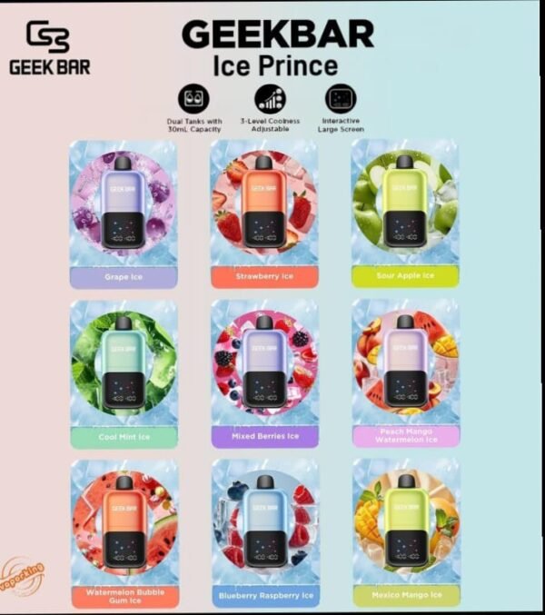 GEEK BAR Ice Prince 50K Puffs 5%Nicotine Vape.
