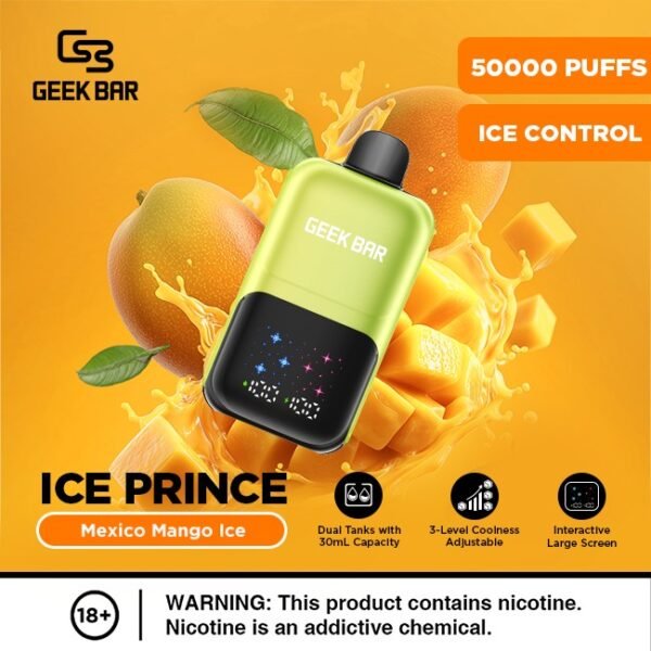 GEEK BAR Ice Prince 50K Puffs 5%Nicotine Vape.