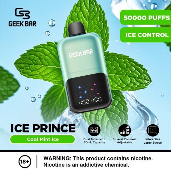 GEEK BAR Ice Prince 50K Puffs 5%Nicotine Vape.