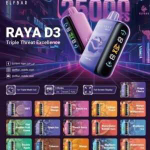 Elfbar RAYA D3 25K Puffs 5%Nicotine Vape.