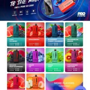 UWELL PRIME BG 12K Puffs, 5%Nicotine, Disposable Vape.