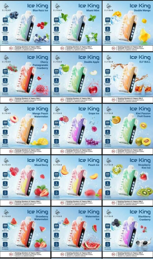 Elfbar ice King 30K Puffs 5%Nicotine Vape.