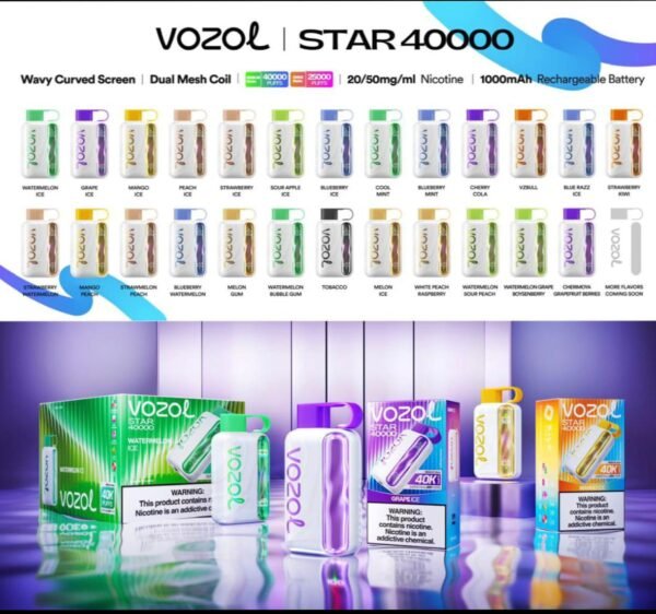 Vozol Star 40K Puffs 5%Nicotine Vape.