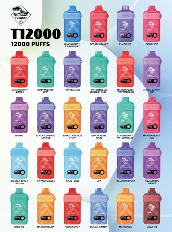 Tugboat T 12k Puffs 5%Nicotine Vape.des