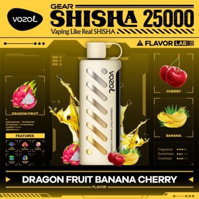 OZOL GEAR SHISHA DTL 25K PUFFS, 5%NICOTINE, DISPOSABLE VAPE