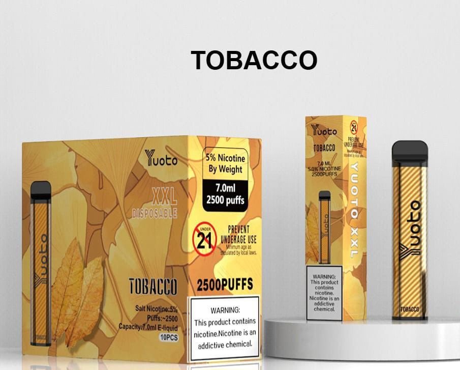 YOUTO XXL 2500 Puffs, 5%Nicotine, Disposable Vape.