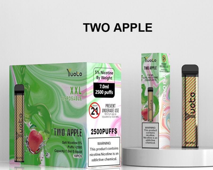 YOUTO XXL 2500 Puffs, 5%Nicotine, Disposable Vape.