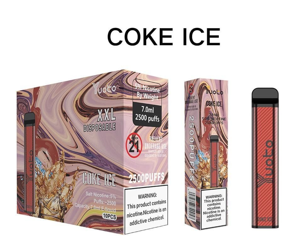 YOUTO XXL 2500 Puffs, 5%Nicotine, Disposable Vape.