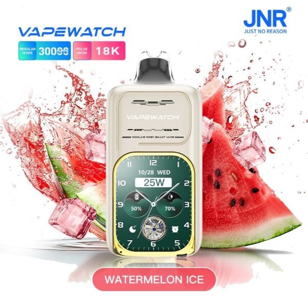 JNR VAPE WATCH 30K Puffs, 2%Nicotine, Disposable Vape.