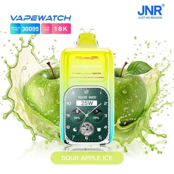 JNR VAPE WATCH 30K Puffs, 2%Nicotine, Disposable Vape.