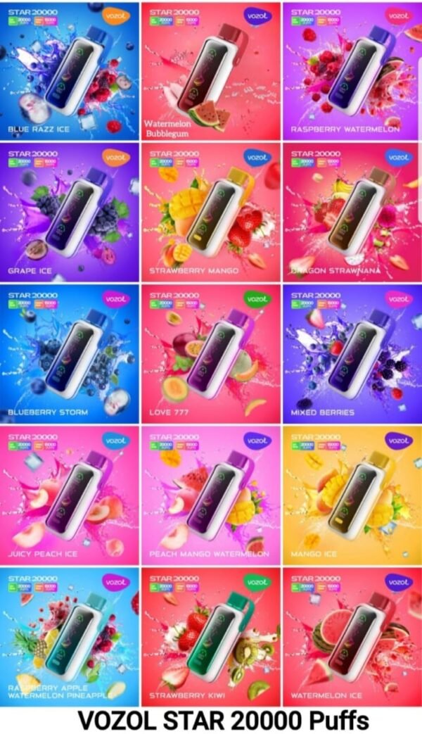 VOZOL STAR 20K Puffs, 5%Nicotine, Disposable Vape.