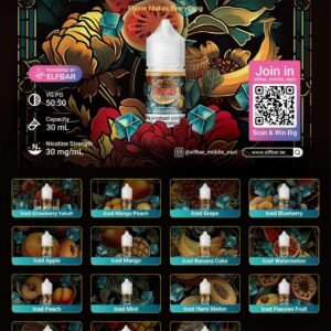 Elfbar (E-Liquid Juice) (ELFLIQ NIC SALTS) 30Mg 30ML Bottle Size.