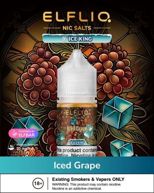 Elfbar (E-Liquid Juice) (ELFLIQ NIC SALTS) 30Mg 30ML Bottle Size.