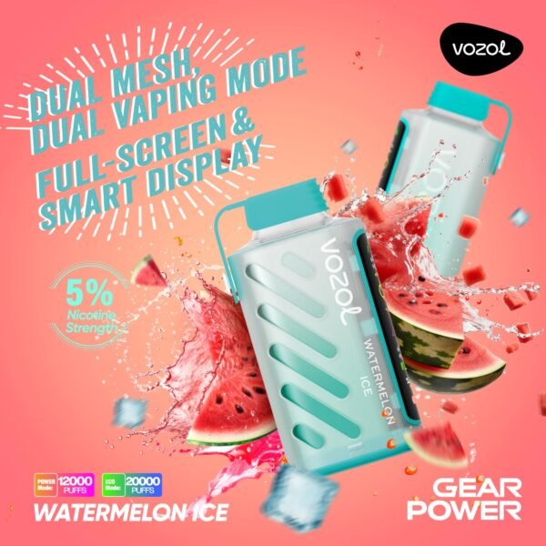 Vozol Gear Power 20K Puffs, 5%Nicotine, Disposable Vape.
