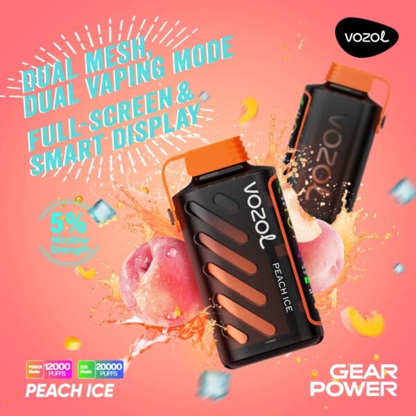 Vozol Gear Power 20K Puffs, 5%Nicotine, Disposable Vape.