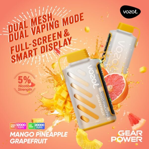 Vozol Gear Power 20K Puffs, 5%Nicotine, Disposable Vape.