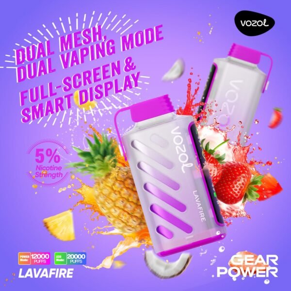 Vozol Gear Power 20K Puffs, 5%Nicotine, Disposable Vape.