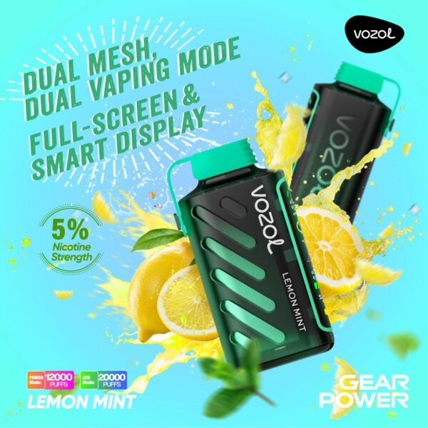 Vozol Gear Power 20K Puffs, 5%Nicotine, Disposable Vape.