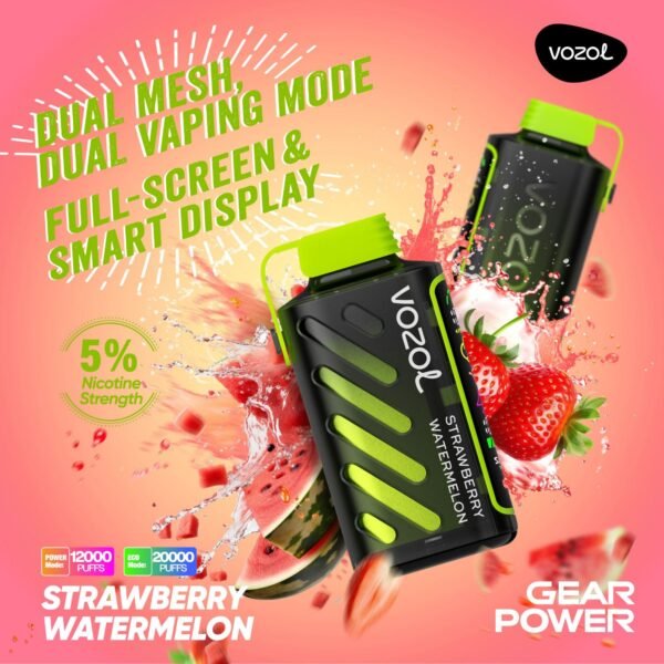 Vozol Gear Power 20K Puffs, 5%Nicotine, Disposable Vape.