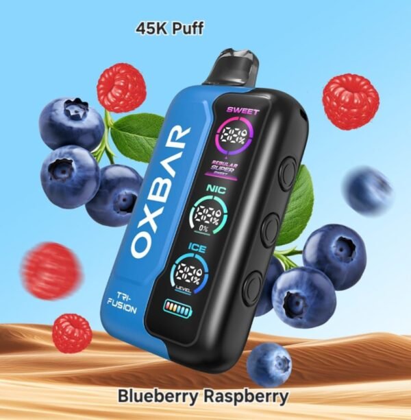 OXBAR TRI-FUSION Sweet/Nic/ice Control, 45K Puffs, Disposable, Rechargeable, Vape.