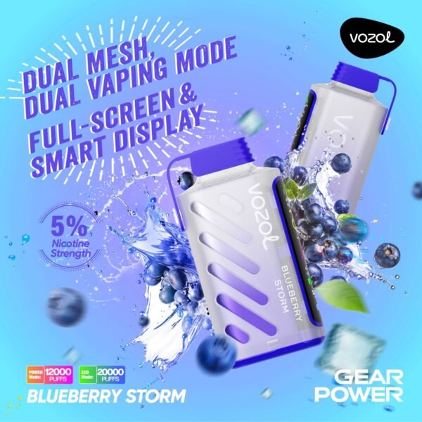 Vozol Gear Power 20K Puffs, 5%Nicotine, Disposable Vape.