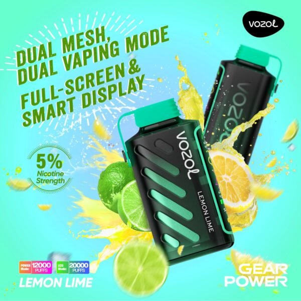 Vozol Gear Power 20K Puffs, 5%Nicotine, Disposable Vape.