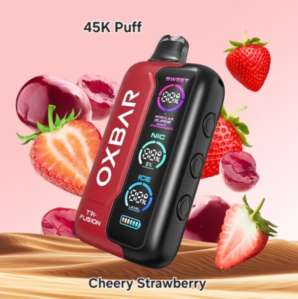 OXBAR TRI-FUSION Sweet/Nic/ice Control, 45K Puffs, Disposable, Rechargeable, Vape.