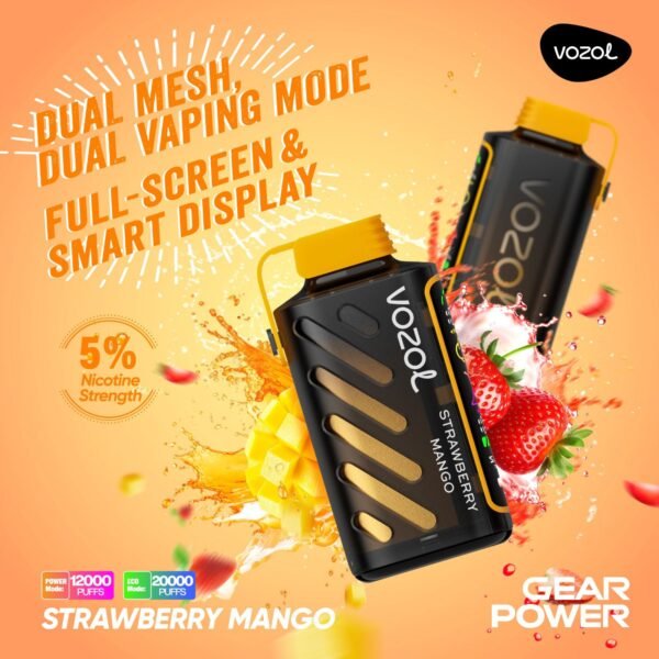Vozol Gear Power 20K Puffs, 5%Nicotine, Disposable Vape.