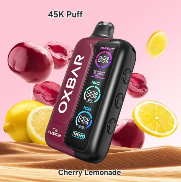 OXBAR TRI-FUSION Sweet/Nic/ice Control, 45K Puffs, Disposable, Rechargeable, Vape.
