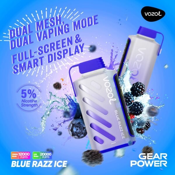 Vozol Gear Power 20K Puffs, 5%Nicotine, Disposable Vape.