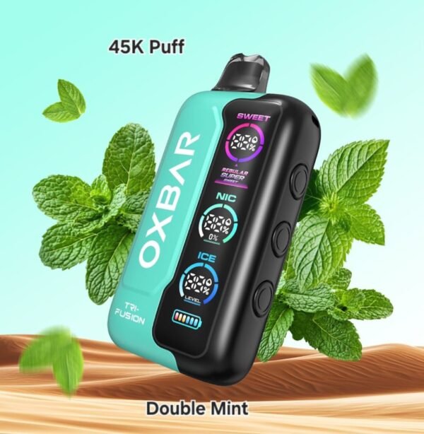 OXBAR TRI-FUSION Sweet/Nic/ice Control, 45K Puffs, Disposable, Rechargeable, Vape.