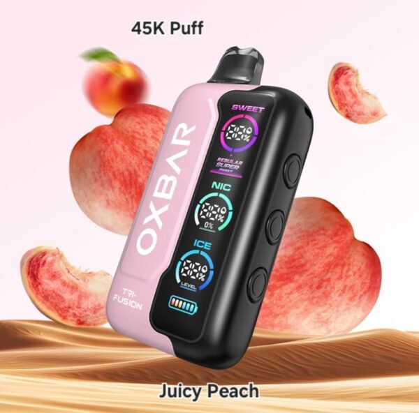 OXBAR TRI-FUSION Sweet/Nic/ice Control, 45K Puffs, Disposable, Rechargeable, Vape.