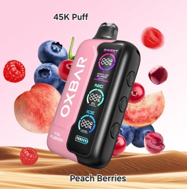 OXBAR TRI-FUSION Sweet/Nic/ice Control, 45K Puffs, Disposable, Rechargeable, Vape.