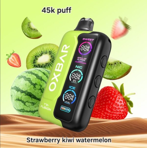 OXBAR TRI-FUSION Sweet/Nic/ice Control, 45K Puffs, Disposable, Rechargeable, Vape.