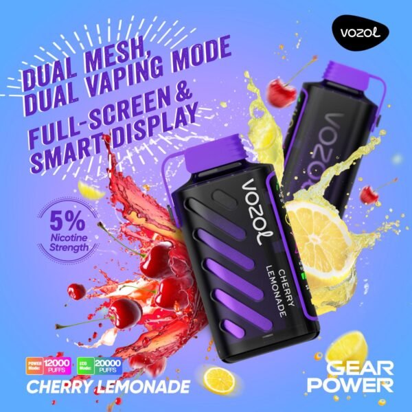 Vozol Gear Power 20K Puffs, 5%Nicotine, Disposable Vape.