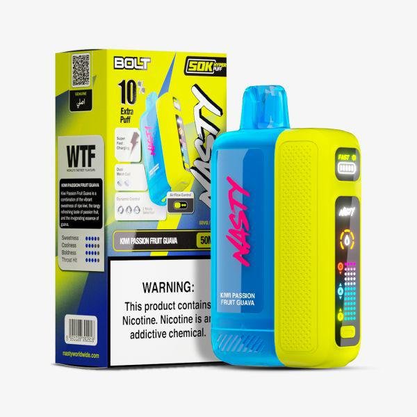 NASTY BOLT 50K Puffs, 5%Nicotine, Disposable Vape.