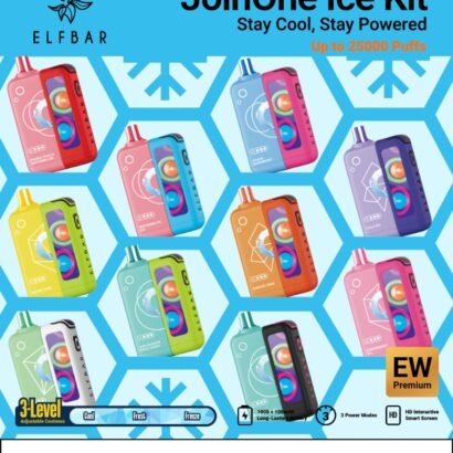 ELFBAR JoinOne Ice Kit 25K Puffs, 5%Nicotine, Disposable Vape.