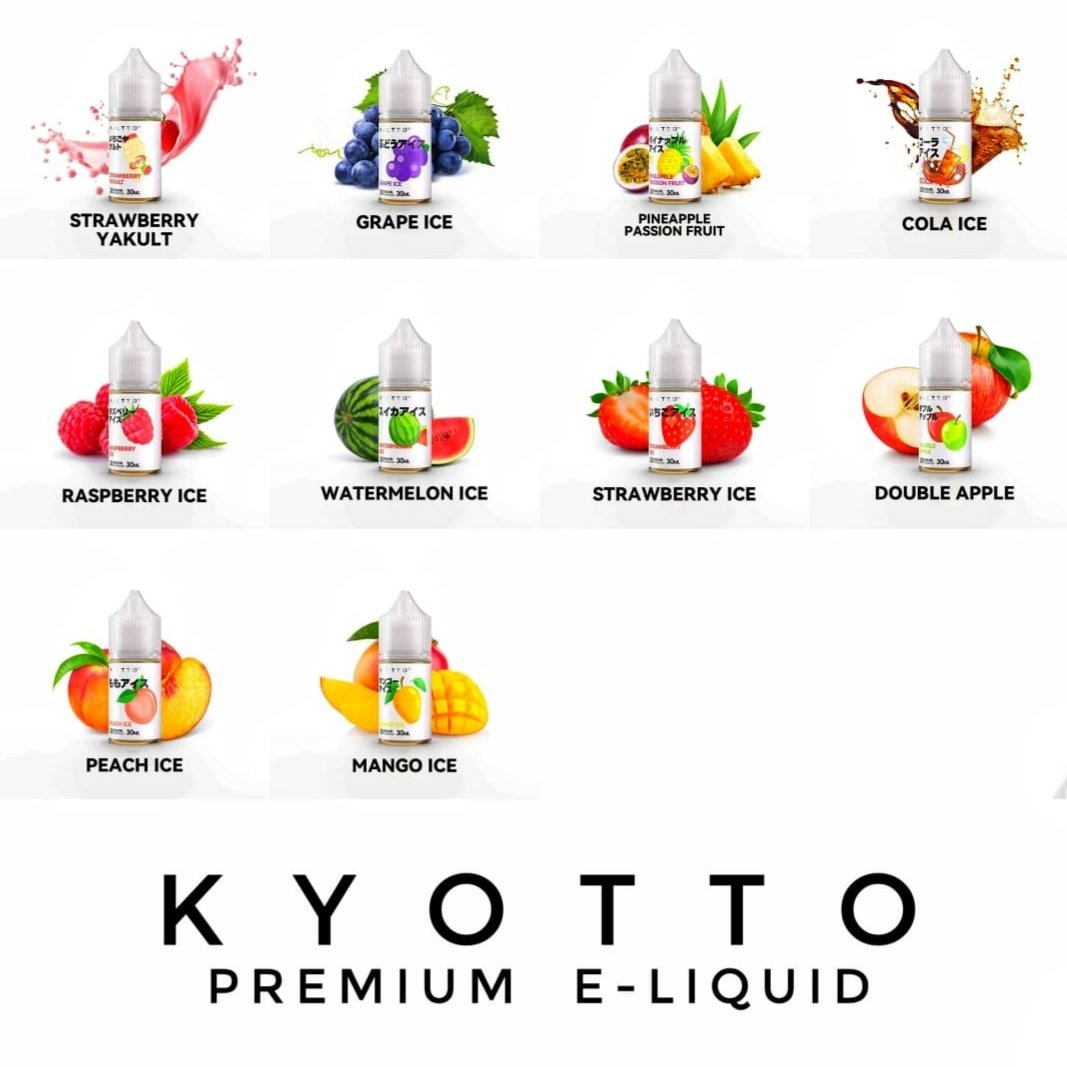 KYOTTO PREMIUM E-LIQUID Juice, 30Mg Nicotine, 30ML Bottle Size.
