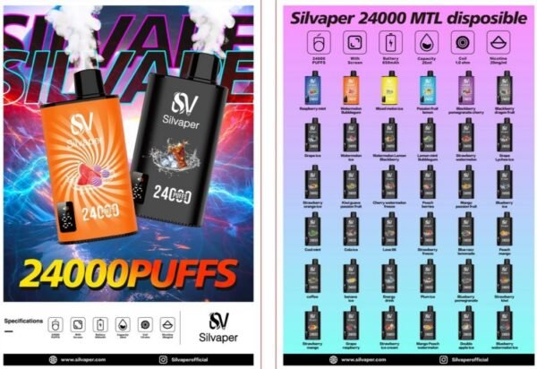 Silvaper 24K (MTL Special Edition) 5%Nicotine, Disposable Vape.
