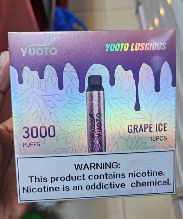 YOUTO Luscious 3000 Puffs, 5%Nicotine, Disposable Vape.