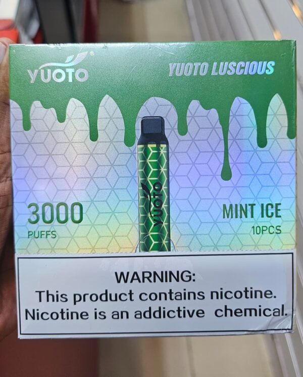 YOUTO Luscious 3000 Puffs, 5%Nicotine, Disposable Vape.