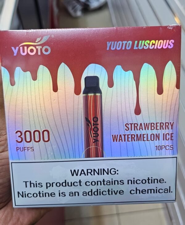 YOUTO Luscious 3000 Puffs, 5%Nicotine, Disposable Vape.