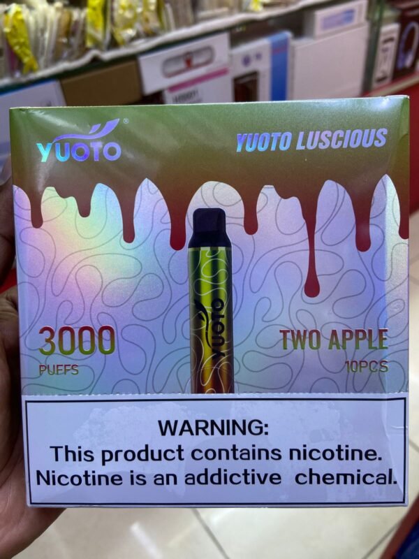 YOUTO Luscious 3000 Puffs, 5%Nicotine, Disposable Vape.