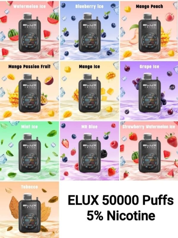 ELUX Astra 50K Puffs, 5%Nicotine, Disposable Vape. Most Famous Brand in UK