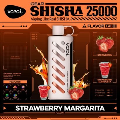 OZOL GEAR SHISHA DTL 25K PUFFS, 5%NICOTINE, DISPOSABLE VAPE