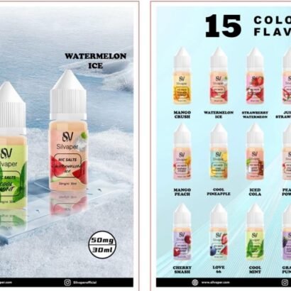 Silvaper E-Liquid Juice, 20Mg50Mg Nicotine, 30ML Bottle Size, Available Flavors.