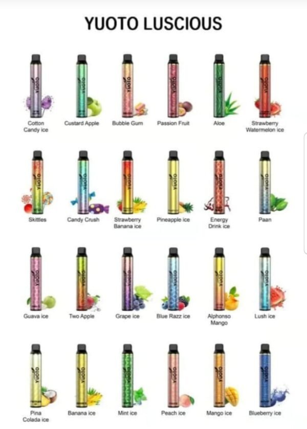 YOUTO Luscious 3000 Puffs, 5%Nicotine, Disposable Vape.