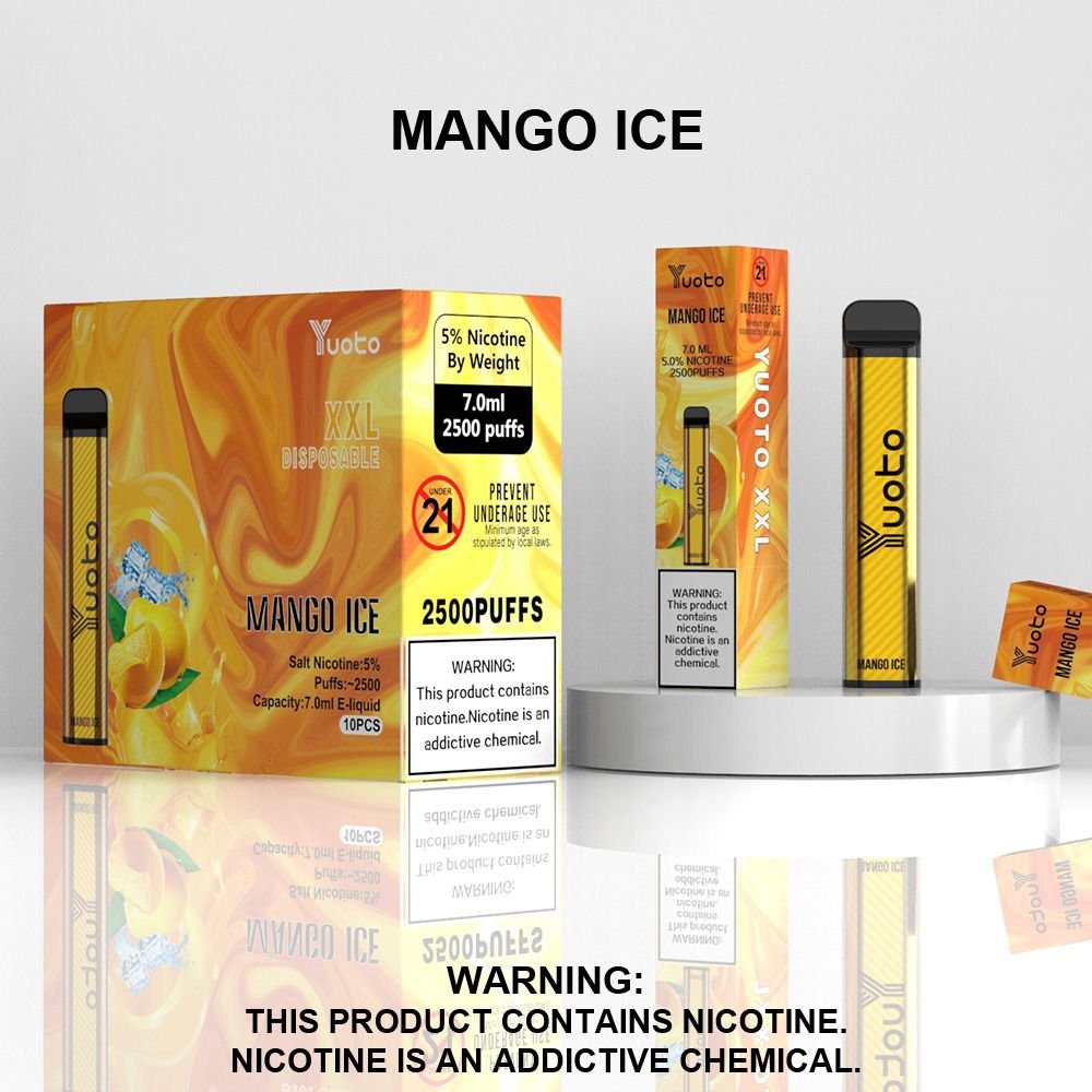 YOUTO XXL 2500 Puffs, 5%Nicotine, Disposable Vape.